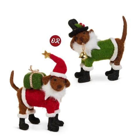 Raz - Paws & Claus Christmas Dog Ornament Assorted