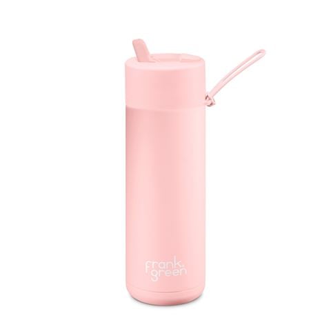 Frank Green Ceramic Reusable Bottle w/Flip Straw Lid Blushed 595ml - Peter's of Kensington
