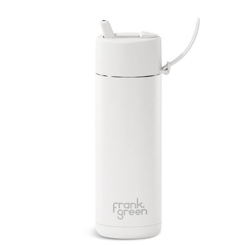 Frank Green Ceramic Reusable Bottle w/Flip Straw Lid Cloud 595ml - Peter's of Kensington