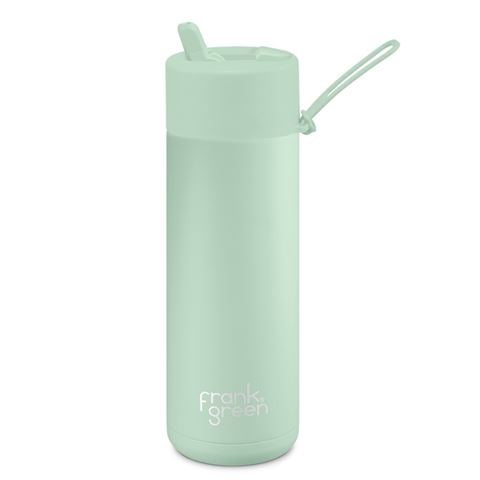 Frank Green Ceramic Reusable Bottle w/Flip Straw Lid Mint Gelato 595ml - Peter's of Kensington