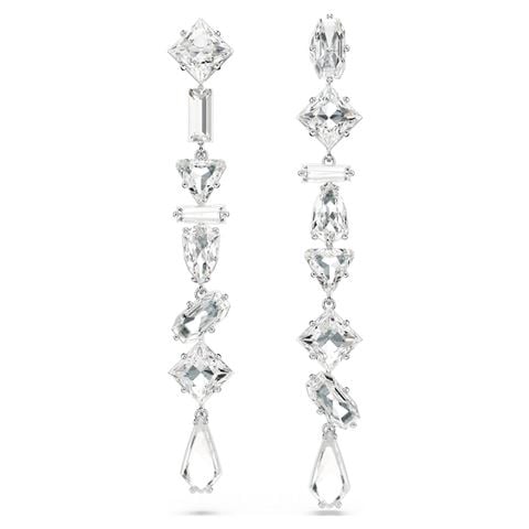 Swarovski Jewellery - Mesmera Asymmetrical Drop Earrings w/Crystal Rhodium-Plated