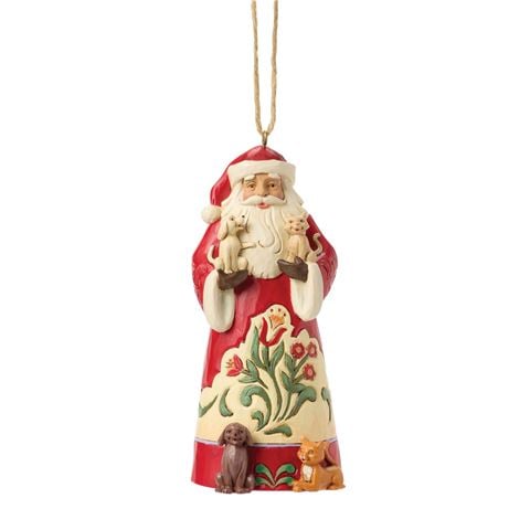 Heartwood Creek - Santa w/Pets Ornament 11cm