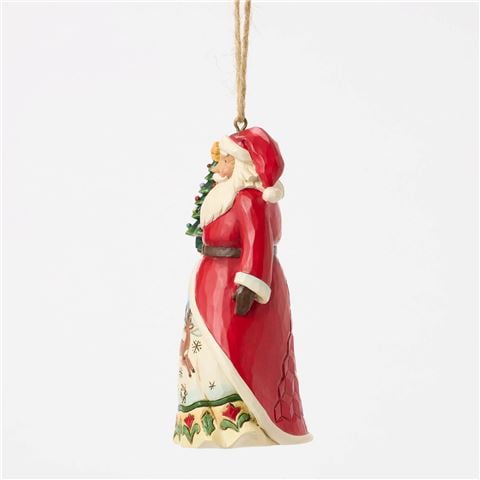 Heartwood Creek - Santa w/Vintage Tree Ornament 12cm