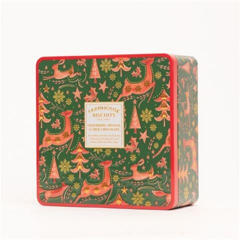 Farmhouse - Embossed Festive Mottifs Tin 250g
