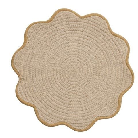 Coastal Home - Sonny Cotton/Polyester Placemat Ivory/Honey 38cm