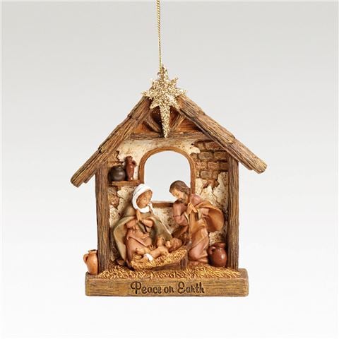 Roman Christmas - Peace On Earth Holy Family Ornmant