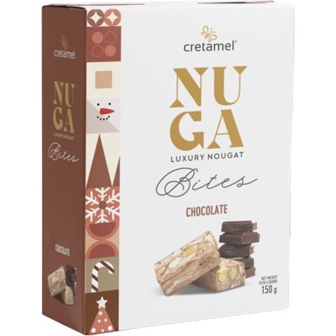Cretamel - Luxury Nougat Bites w/Chocolate 150g
