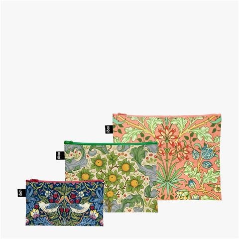 LOQI - William Morris Recycled Zip Pockets