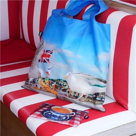 LOQI - Martin Parr West Bay Seagulls Eating Chips Recycled Bag