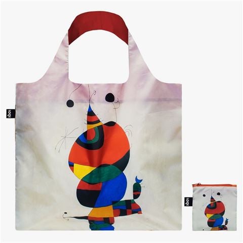 LOQI - Joan Miro Woman, Bird and Star Recycled Bag
