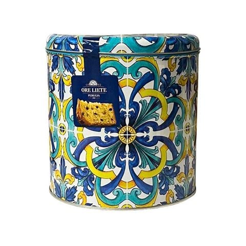 Ore Liete - Cartoline dall Italia Tin Ceramics w/Classic Panettone 750g