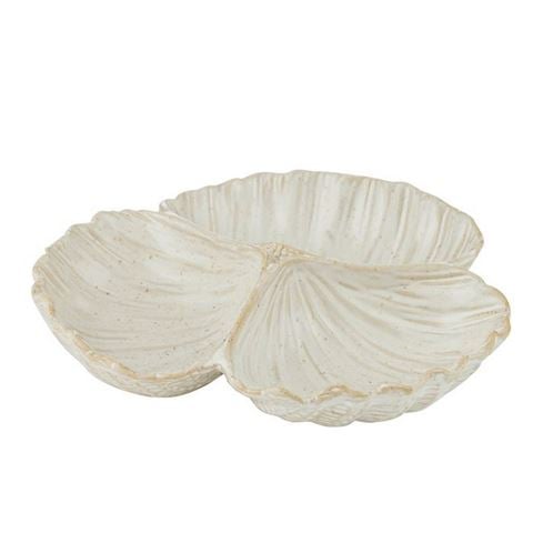Coastal Home - Pacific Ceramic Divided Dish 21x21x4.5cm Natural