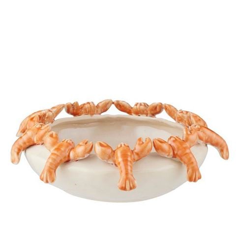 Coastal Home - Aragosta Ceramic Bowl Ivory/Tangerine 42x14cm