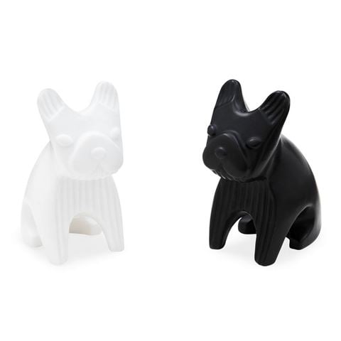 Jonathan Adler - French Bulldog Salt & Pepper Shaker Set Black & White 2pce