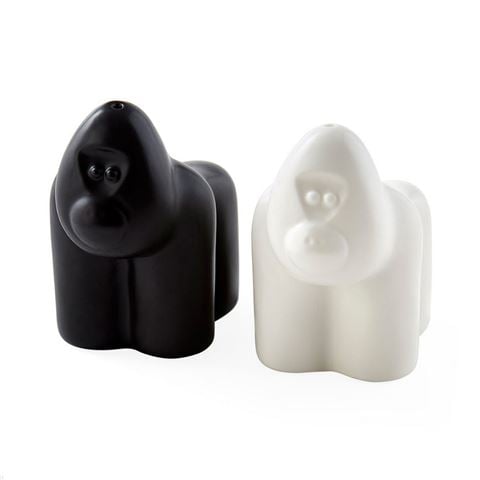 Jonathan Adler - Gorilla Salt & Pepper Shaker Set Black & White 2pce