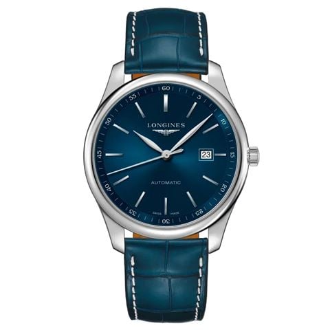 Longines - Master Auto. Watch S.Steel Blue Sunray Dial XL  Strap 42mm L28934922
