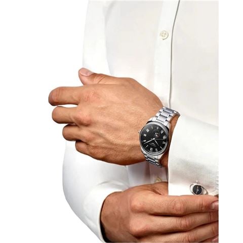 Longines - Master Auto Watch. Moonphase S.S Black Barleycorn Dial 42mm L29194516