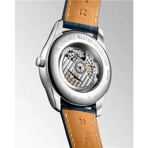 Longines - Master Auto. Watch w/Moon Phase Blue Dial & Diamonds 42mm L29194970