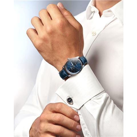 Longines - Master Auto. Watch S. S. w/Blue Sunray Dial Croc. Strap 42mm L2920492