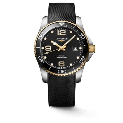 Longines - Hydroconquest 41mm Stainless steel/PVD yellow Black Sunray dial Auto