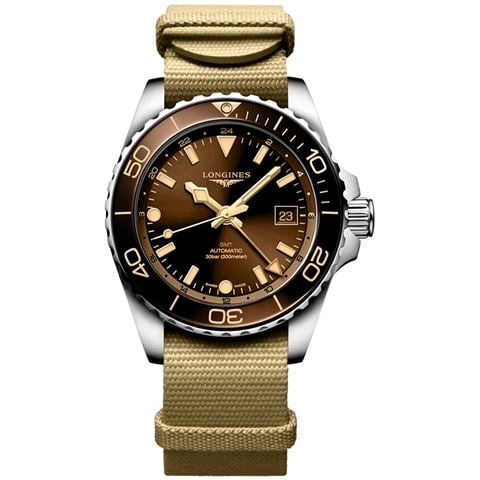 Longines - Hydroconquest, 41.00mm, Stainless steel, Brown sunray dial, Auto