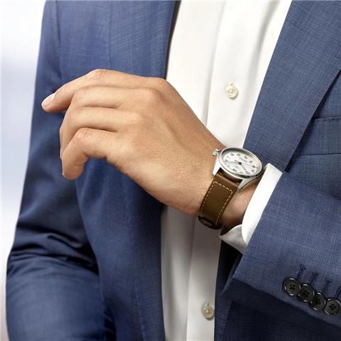 Longines - Spirit Auto. Watch S.S w/Silver Sunray Dial XL Strap 40mm L38104734