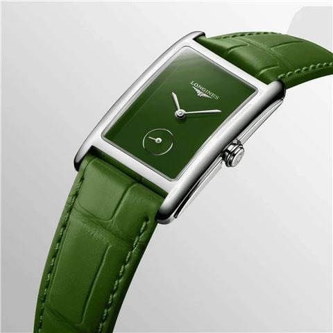 Longines - Dolcevita S.Steel Quartz Watch w/Green Lacquered Dial 23.30x37.00mm