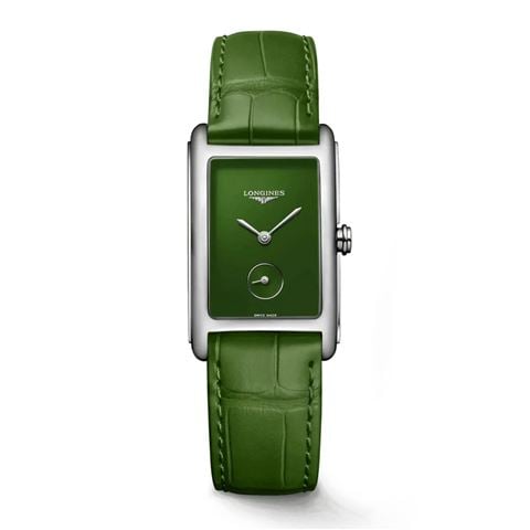 Longines - Dolcevita S.Steel Quartz Watch w/Green Lacquered Dial 23.30x37.00mm