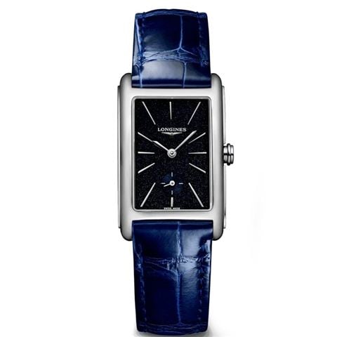 Longines - Dolcevita S. Steel Quartz Watch w/Blue Sunray Dial 23.30x37.00mm