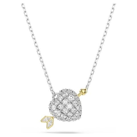 Swarovski Jewellery - Idyllia Pendant Heart & Arrow Pendant w/Rhodium & Gold-Tone Plate