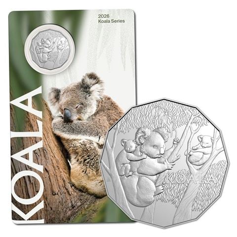 Royal Australian Mint - 2026 Koala Series 50 Cents Uncirculated Coin w/Display Card
