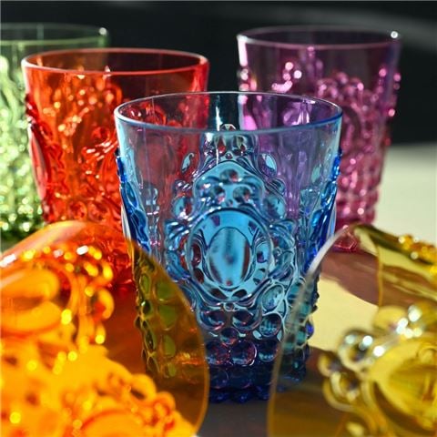 Baci Milano - Baroque & Rock Anniversary Assorted Water Glass Set 6pce
