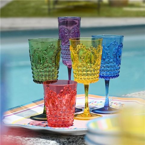 Baci Milano - Baroque & Rock Anniversary Assorted Wine Glass Set 6pce