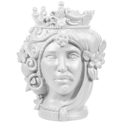 Baci Milano - Teste Matte Double Head Vase White Large 38cm