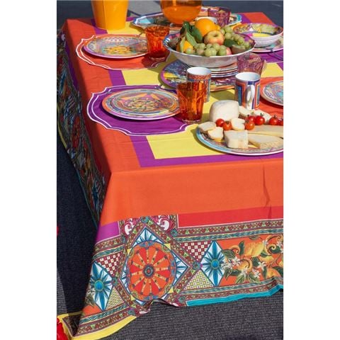 Baci Milano - Ortigia Stain-Resistant Cotton Tablecloth 160x240cm