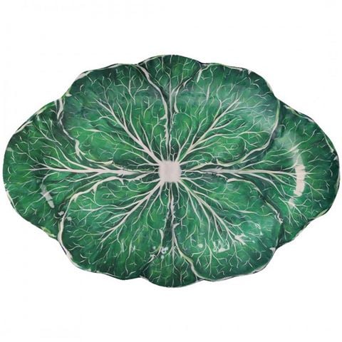 Baci Milano - Botanica Oval Serving Plate Green 50x35cm