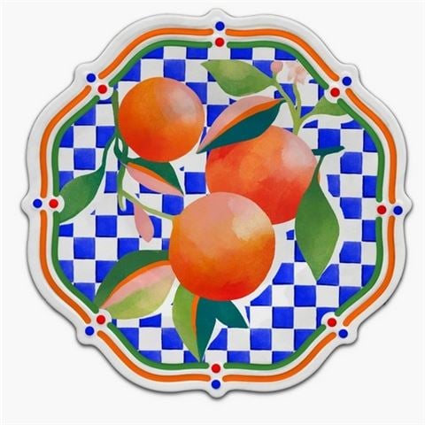 Baci Milano - Dolce Vita Dessert Plate Oranges 22cm