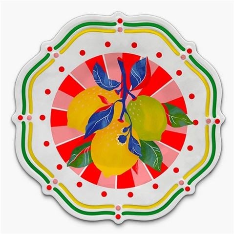 Baci Milano - Dolce Vita Dessert Plate Lemon 22cm