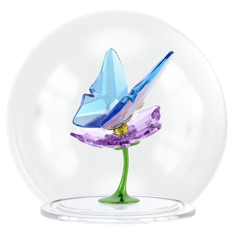 Swarovski Crystal - Idyllia Glass Ball Butterfly And Flower Figurine
