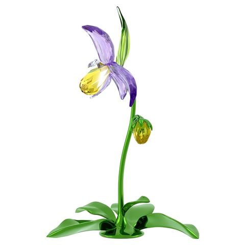 Swarovski Crystal - Florere Lady Slipper Orchid Figurine
