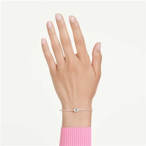 Swarovski Jewellery - Symbolica Evil Eye Bangle w/Rose Gold-Tone Plate