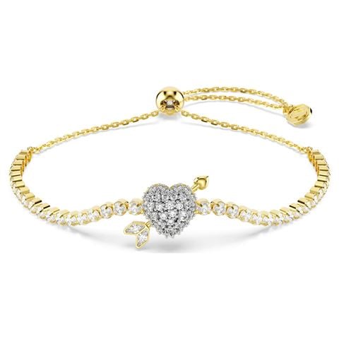 Swarovski Jewellery - Idyllia Heart With Arrow Bracelet w/Gold-Tone Plate