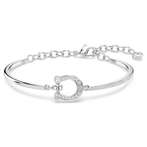 Swarovski Jewellery - Symbolica Horseshoe Pavé Bangle White Rhodium Plated