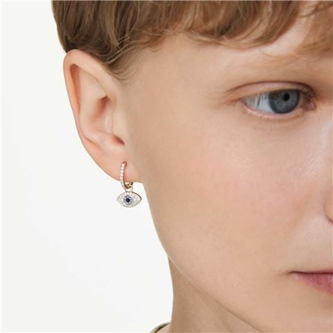 Swarovski Jewellery - Symbolica Evil Eye Drop Earrings w/Rose Gold-Tone Plate