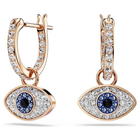 Swarovski Jewellery - Symbolica Evil Eye Drop Earrings w/Rose Gold-Tone Plate