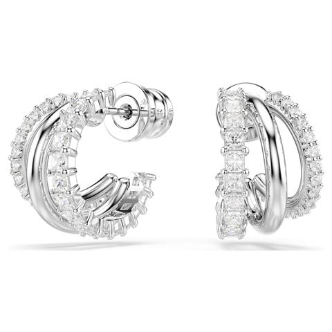 Swarovski Jewellery - Hyperbola Three Strand Hoop Earrings w/Rhodium-Plate