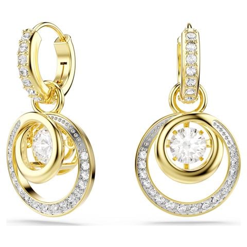 Swarovski Jewellery - Hyperbola Drop Earrings w/Dancing Stones & Gold-Tone Plate