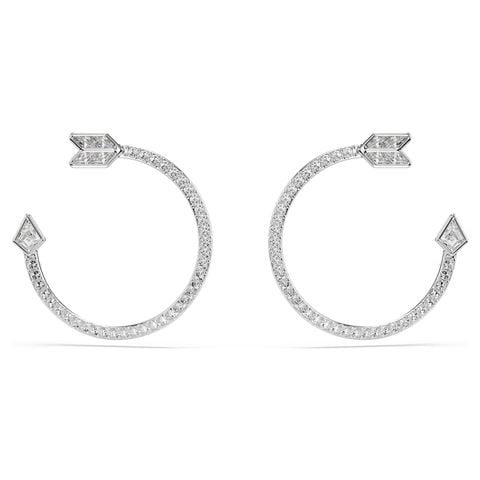 Swarovski Jewellery - Idyllia Cupid's Arrow Hoop Earrings w/Rhodium-Plate