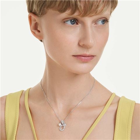 Swarovski Jewellery - Symbolica Horseshoe Pendant w/Crystal Pearl & Rhodium Plate White