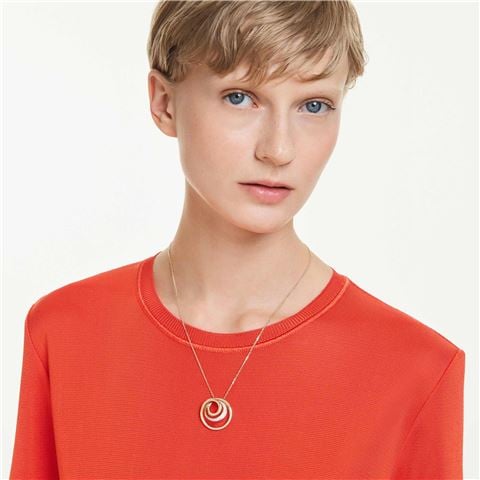 Swarovski Jewellery - Hyperbola Glistening Loop Necklace w/Gold-Tone Plate